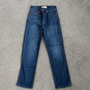 Madewell Stovepipe Blue Denim Jeans